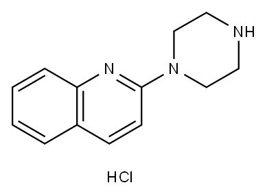 2-ピペラジン-1-イルキノリン二塩酸塩 化学構造式