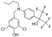 4-[[Butyl[4-[2,2,2-trifluoro-1-hydroxy-1-(trifluoroMethyl)ethyl]phenyl]aMino]Methyl]-2,6-dichlorophenol, 928035-84-1, 结构式