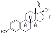 17-ethynyl-16-fluoroestradiol 结构式