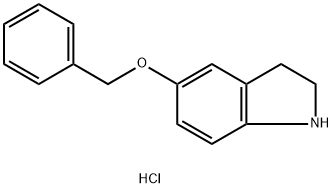 5-BENZYLOXY-INDOLINE HCL 化学構造式