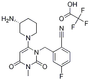 2-[[6-[(3R)-3-AMino-1-piperidinyl]-3,4-dihydro-3-Methyl-2,4-dioxo-1(2H)-pyriMidinyl]Methyl]-4-fluorobenzonitrile Trifluoroacetate Structure