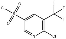 6-chloro-5-(trifluoromethyl)pyridine-3-sulfonyl chloride Struktur