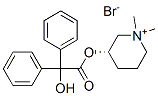 Piperidinium, 3-[(hydroxydiphenylacetyl)oxy]-1,1-dimethyl-, bromide, (R)- Structure