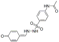 N-[4-[[(4-oxo-1-cyclohexa-2,5-dienylidene)methylamino]sulfamoyl]phenyl ]acetamide Struktur