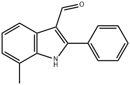7-メチル-2-フェニル-1H-インドール-3-カルブアルデヒド 化学構造式