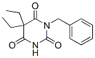 5,5-ジエチル-1-(フェニルメチル)-2,4,6(1H,3H,5H)-ピリミジントリオン 化学構造式