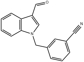 1-(ピリジン-3-イルメチル)-1H-インドール-3-カルブアルデヒド 化学構造式