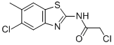 2-CHLORO-N-(5-CHLORO-6-METHYL-2-BENZOTHIAZOLYL)-ACETAMIDE 结构式