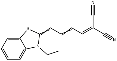 MALONONITRILE, [4-(3-ETHYL-2-BENZOTHIAZOLINYLIDENE)-2-BUTENYLIDENE]- Struktur