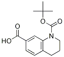 1-(TERT-ブチルトキシカルボニル)-1,2,3,4-テトラヒドロキノリン-7-カルボン酸 化学構造式