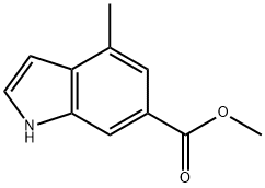1H-Indole-6-carboxylic acid, 4-Methyl-, Methyl ester Structure