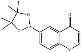 CHROMONE-6-BORONIC ACID PINACOL ESTER 结构式