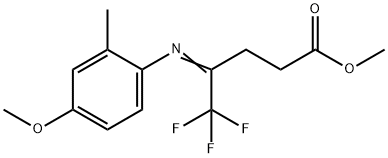 Methyl5,5,5-trifluoro-4-(4-Methoxy-2-Methylphenyl-iMino)penatanoate Structure