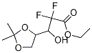 Ethyl 3-(2,2-dimethyl-1,3-dioxolan-4-yl)-2,2-difluoro-3-hydroxypropionate Structure