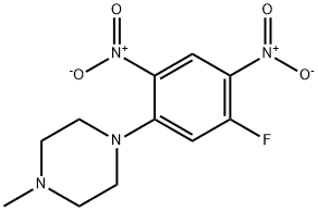 1-(5-フルオロ-2,4-ジニトロフェニル)-4-メチルピペラジン 化学構造式