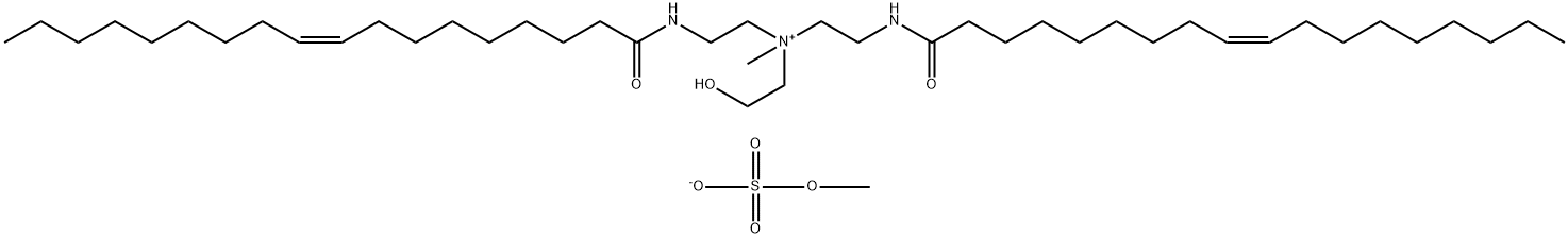 (2-hydroxyethyl)methylbis[2-[(1-oxooctadec-9-enyl)amino]ethyl]ammonium methyl sulphate Structure