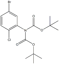 2-[N,N-Bis(tert-butoxycarbonyl)amino]-4-bromo-1-chlorobenzene Structure