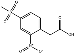 2-(4-(メチルスルホニル)-2-ニトロフェニル)酢酸 化学構造式