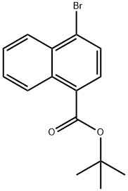 t-Butyl 4-bromo-1-naphthalenecarboxylate 化学構造式