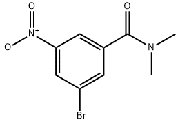 3-bromo-N,N-dimethyl-5-nitrobenzamide 化学構造式