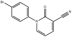 1-(4-Bromophenyl)-2-oxo-1,2-dihydropyridine-3-carbonitrile 化学構造式