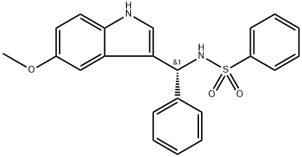 N-[(5-methoxy-1H-indol-3-yl)-
phenyl-methyl]-benzenesulfonamide Structure