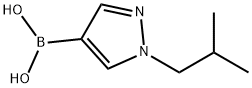 (1-异丁基-1H-吡唑-4-基)硼酸, 929094-25-7, 结构式