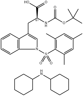 BOC-L-色氨酸-MTS 二环己基亚胺盐酸盐, 92916-48-8, 结构式