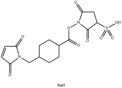 4-(N-马来酰亚胺甲基)环己烷-1-羧酸磺酸基琥珀酰亚胺酯钠盐 结构式