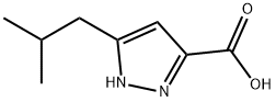 5-イソブチル-1H-ピラゾール-3-カルボン酸 化学構造式