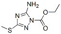 1H-1,2,4-Triazole-1-carboxylicacid,5-amino-3-(methylthio)-,ethylester(9CI) Structure