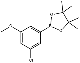 3-クロロ-5-メトキシフェニルボロン酸ピナコールエステル 化学構造式
