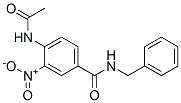 4-アセトアミド-N-ベンジル-3-ニトロベンズアミド 化学構造式