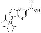 1H-Pyrrolo[2,3-b]pyridine-5-carboxylic acid, 1-[tris(1-methylethyl)silyl]- Structure