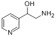 2-アミノ-1-(ピリジン-3-イル)エタノール 化学構造式