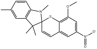 8'-METHOXY-1,3,3,5-TETRAMETHYL-6'-NITROSPIRO[INDOLINE-2,2'-THIOCHROMENE] Structure