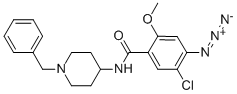 4-アジド-5-クロロ-2-メトキシ-N-[1-(フェニルメチル)-4-ピペリジニル]ベンズアミド 化学構造式