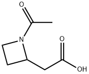 2-Azetidineacetic acid, 1-acetyl- (9CI),92992-13-7,结构式