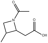 2-Azetidineacetic acid, 1-acetyl-3-methyl- (9CI) Structure
