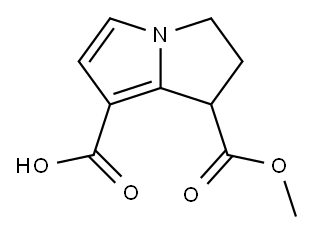 7-(methoxycarbonyl)-6,7-dihydro-5-Hpyrrolizine-1-carboxylic acid Structure
