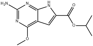 ISOPROPYL 2-AMINO-4-METHOXY-7H-PYRROLO[2,3-D]PYRIMIDINE-6-CARBOXYLATE Struktur