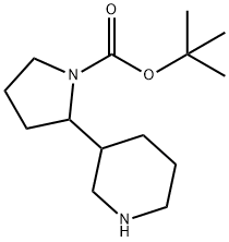TERT-BUTYL 2-PIPERIDIN-3-YLPYRROLIDINE-1-CARBOXYLATE 结构式