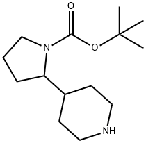 2-(哌啶-4-基)吡咯烷-1-羧酸叔丁酯, 929974-12-9, 结构式