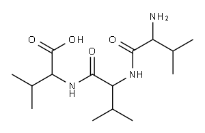 2-[[2-[(2-amino-3-methyl-butanoyl)amino]-3-methyl-butanoyl]amino]-3-methyl-butanoic acid 结构式