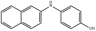 N-(p-ヒドロキシフェニル)-2-ナフタレンアミン 化学構造式