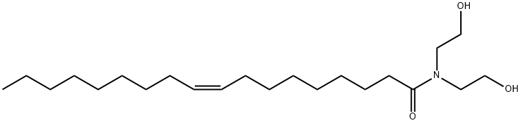 (9Z)-N,N-ビス(2-ヒドロキシエチル)-9-オクタデセンアミド 化学構造式