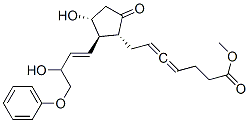 4,5-Heptadienoic acid, 7-[3-hydroxy-2-(3-hydroxy-4-phenoxy-1-butenyl)-5-oxocyclopentyl]-, methyl ester, [1R-[1α,2β(1E,3R*),3α]]- 结构式