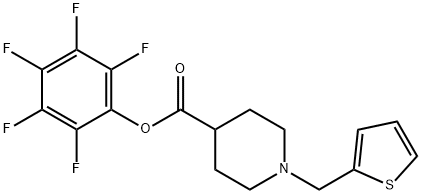 Pentafluorophenyl 1-(thien-2-ylmethyl)piperidine-4-carboxylate 97% Structure