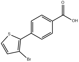 4-(3-ブロモチエン-2-イル)安息香酸 化学構造式