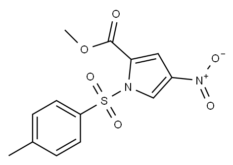 Methyl 4-nitro-1-[(4-methylphenyl)sulphonyl]-1H-pyrrole-2-carboxylate 化学構造式